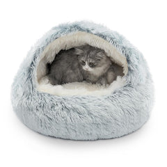 CATISM Cozy Cat Pod cover close-up showing plush fabric for warm, cuddly naps