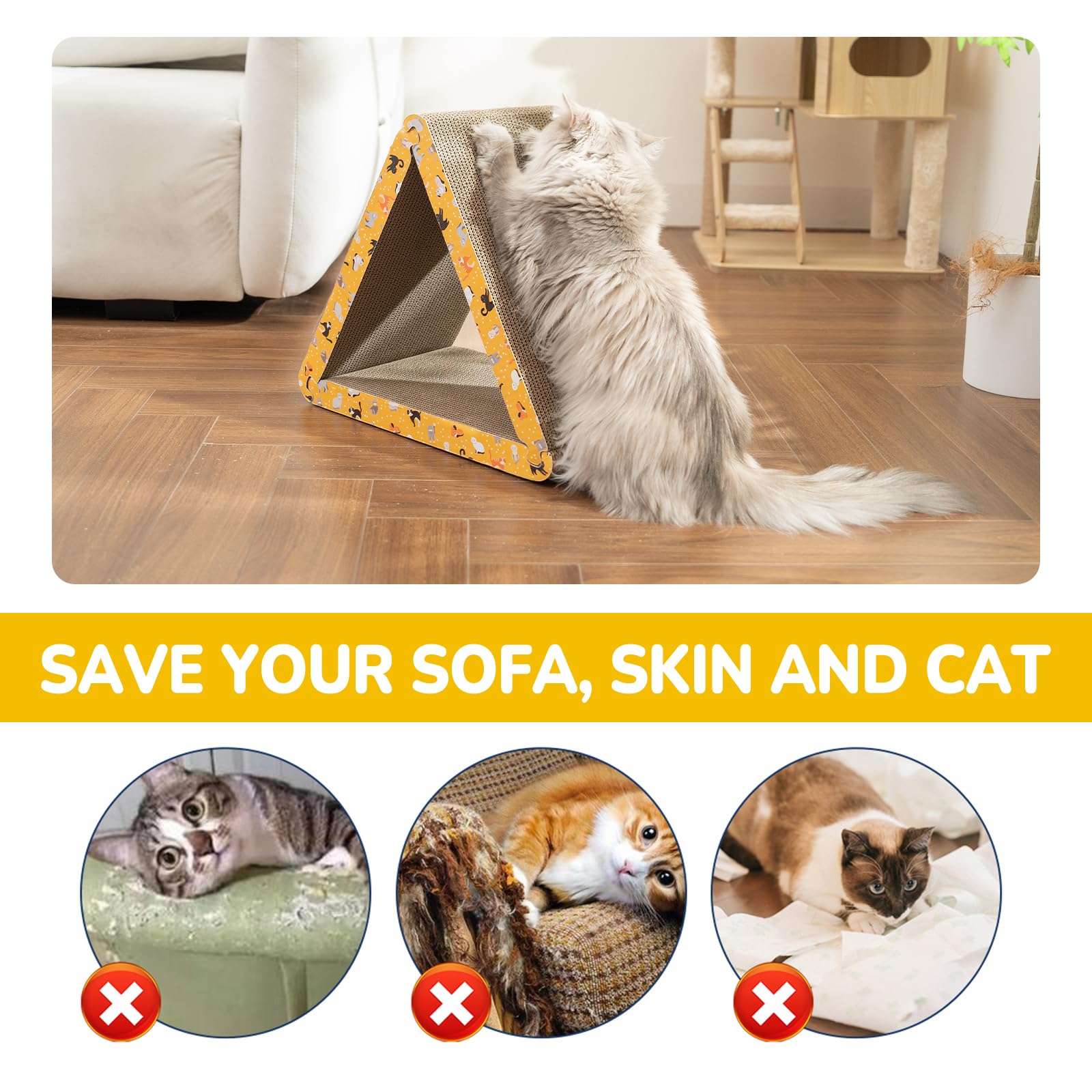 CATISM non-slip-patches ensure stable placement on any floor.