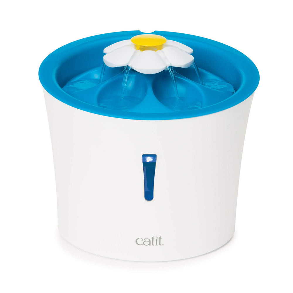Catit LED Flower Fountain full-assembly promotes hydration with modern design.
