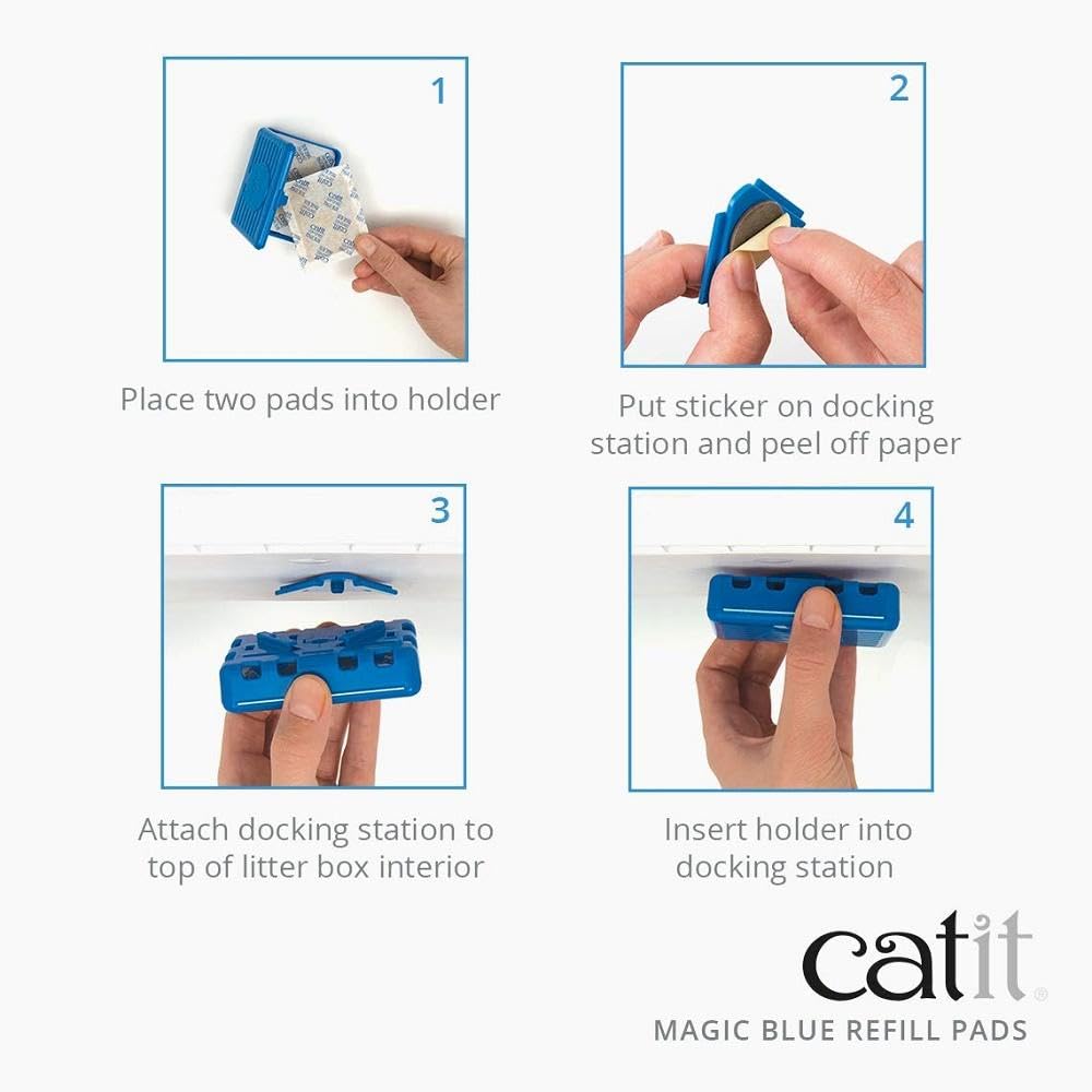 Catit Magic Blue shows ammonia absorption for better litter air quality.