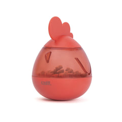 Catit PIXI Treat Dispenser self-righting weight keeps it upright during play.