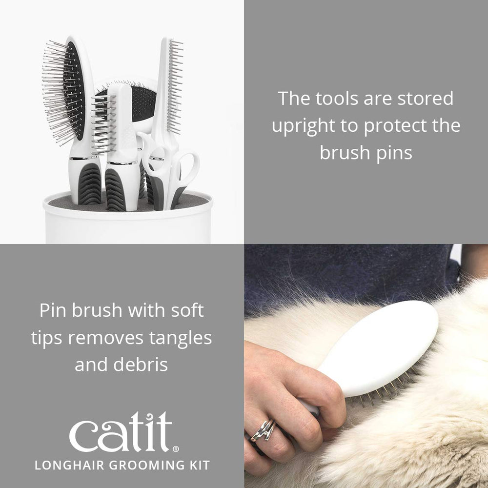 Catit Senses 2.0 grooming comb with rolling pins for smooth distribution