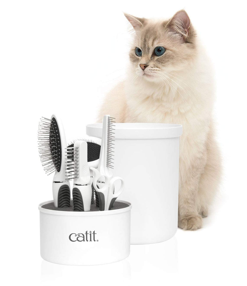 Catit Senses 2.0 upright storage protecting brush pins during use