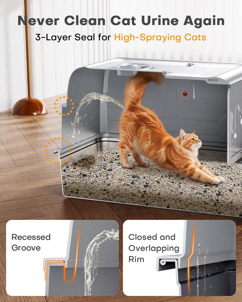 Catlike 152L charcoal-filter chamber highlights odor control for multi-cat homes