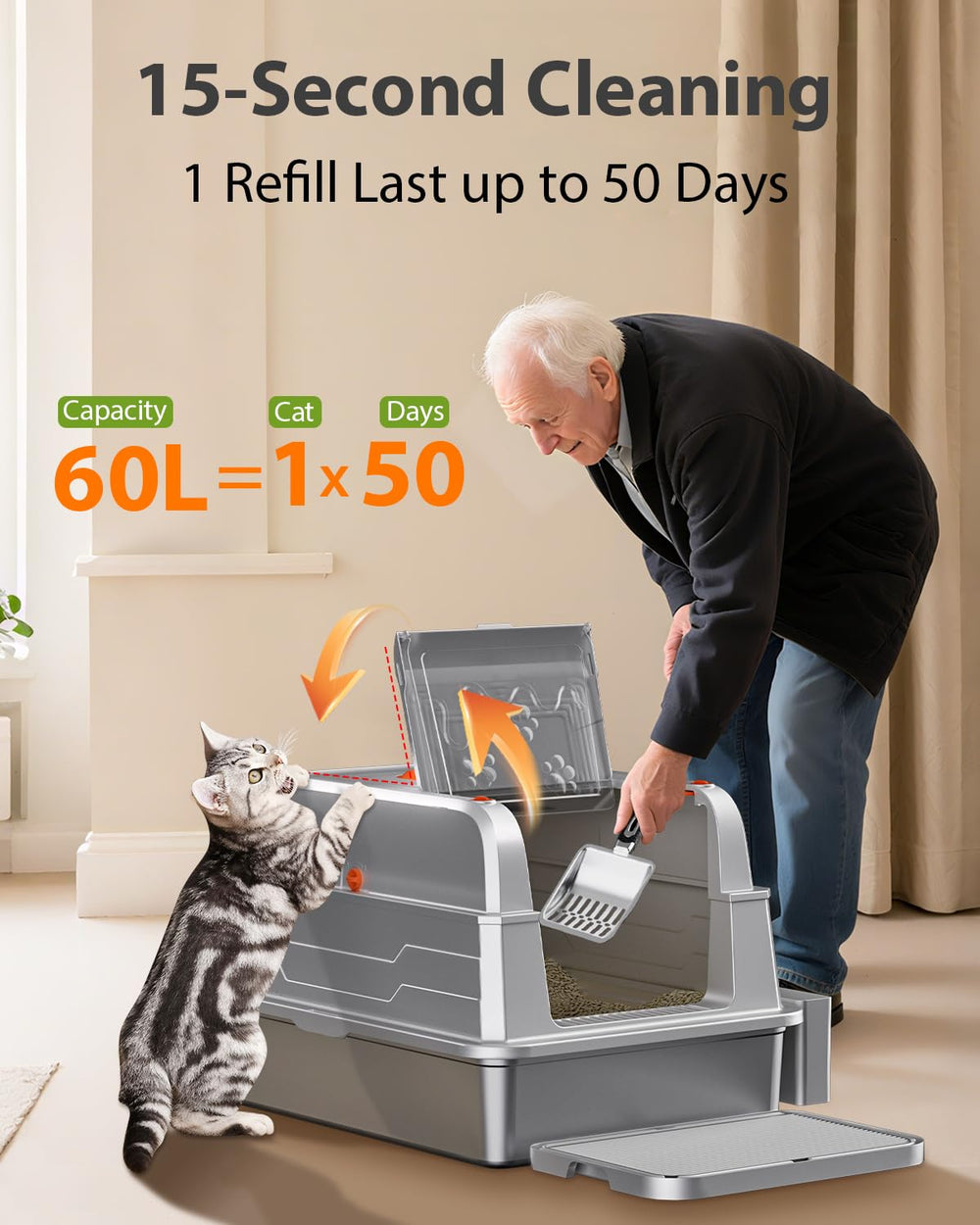 Catlike 152L anti-slip base emphasizes stability on tile floors