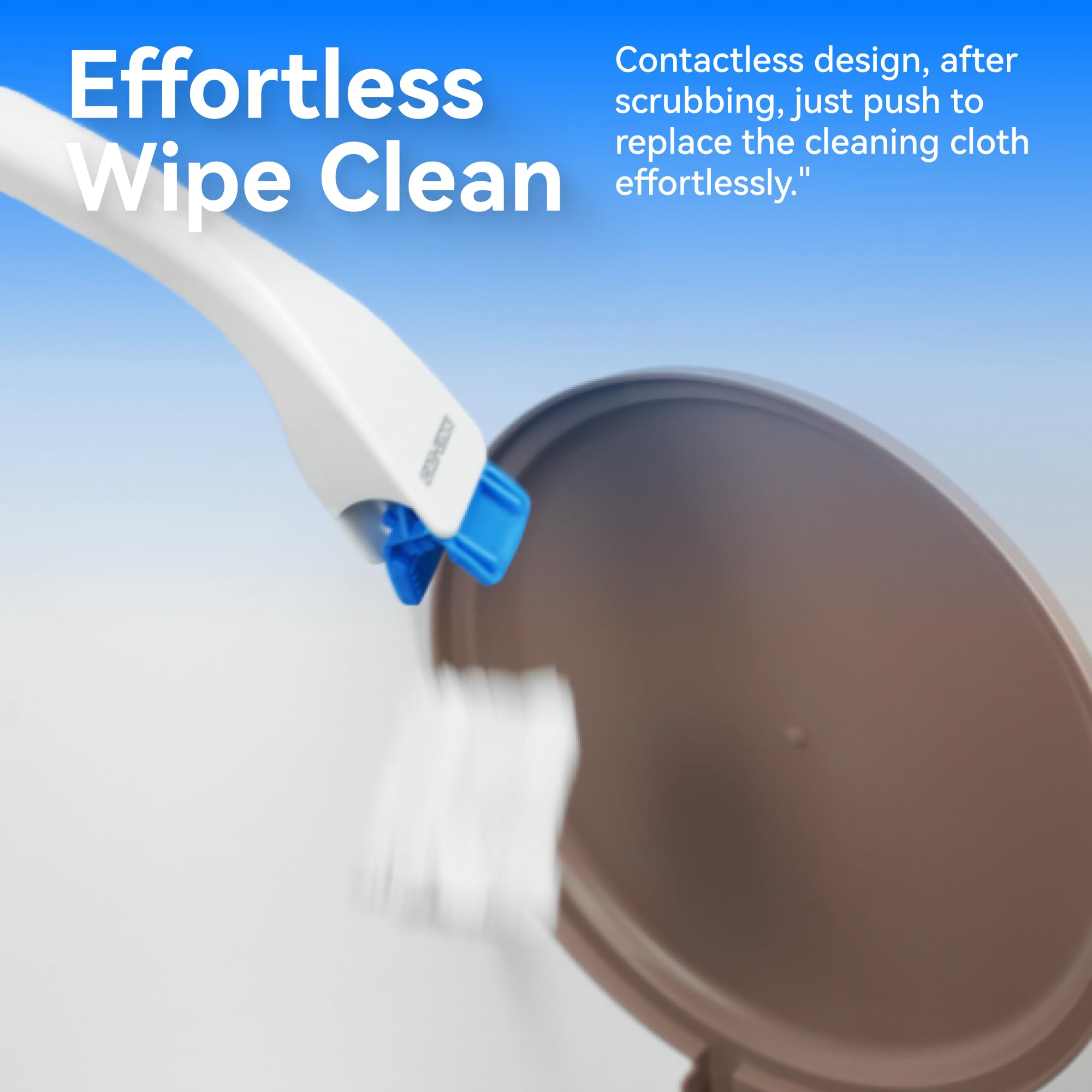 CATLINK Cleaning Brush Set litter box interior view emphasizes easy interior scrubbing without reaching inside.