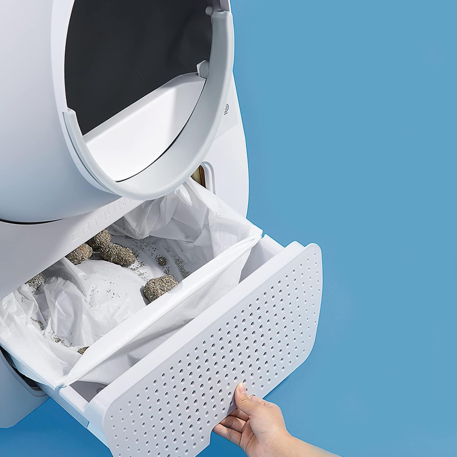 CATLINK trash bags rolls, 20 per roll, simplify replenishment and tidy bag changes.