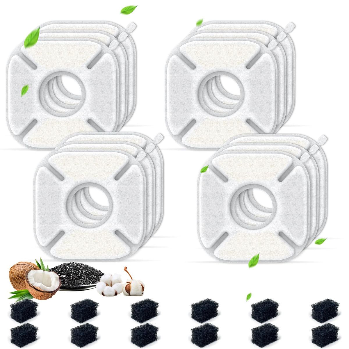 CATOL 24-pack fountain filters packaging aids easy replacement.