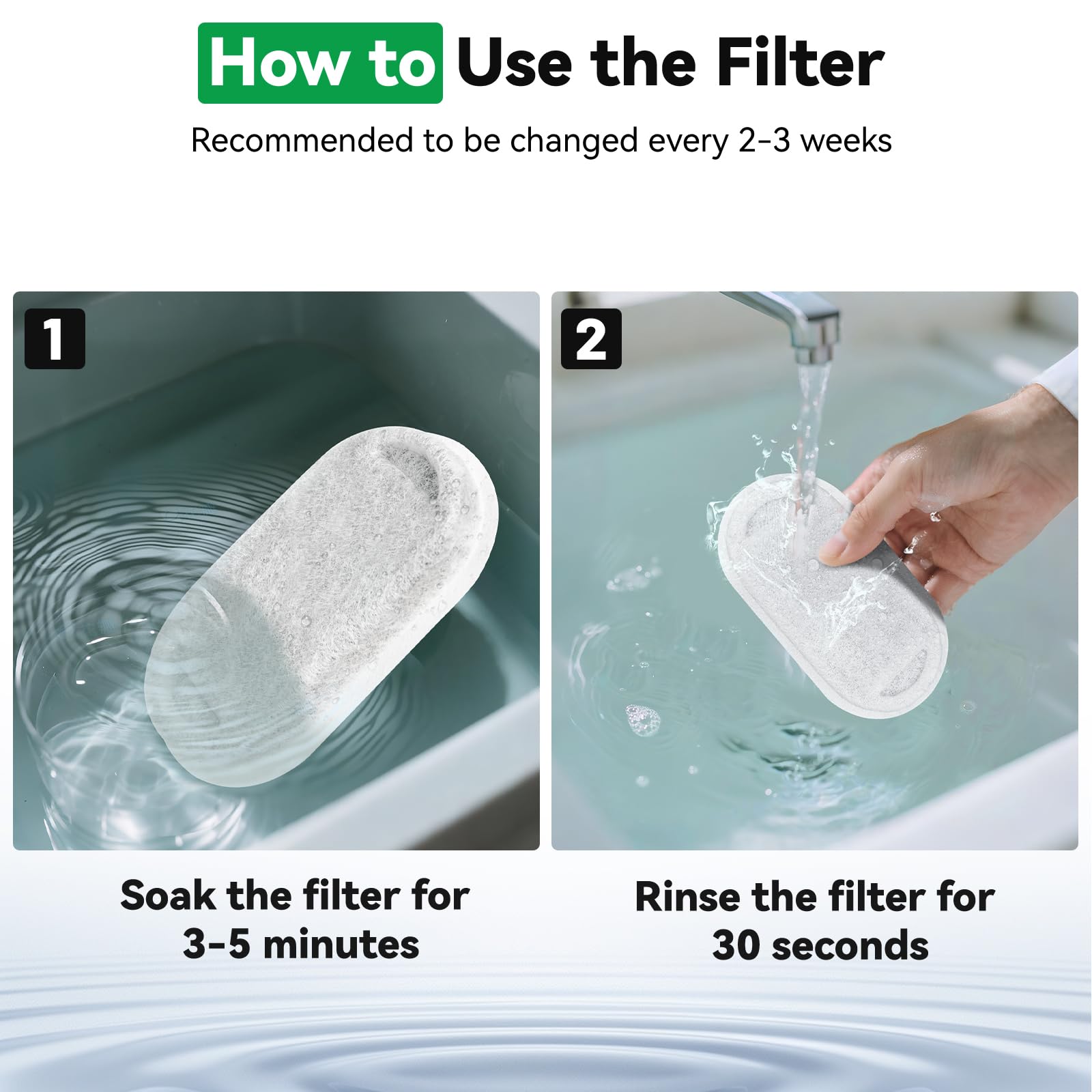 CATOL high-efficiency filtration with cotton and carbon for clearer water.
