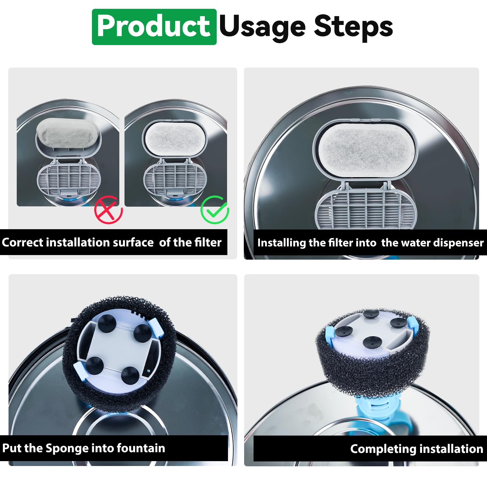 CATOL easy installation image illustrating remove and insert filters.