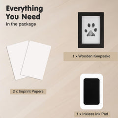 Catose inkless paw print kit captures a baby handprint without any ink on skin.