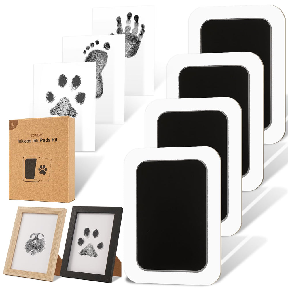 Catose Inkless Paw Print Kit box front highlights mess-free keepsake option for pets and babies