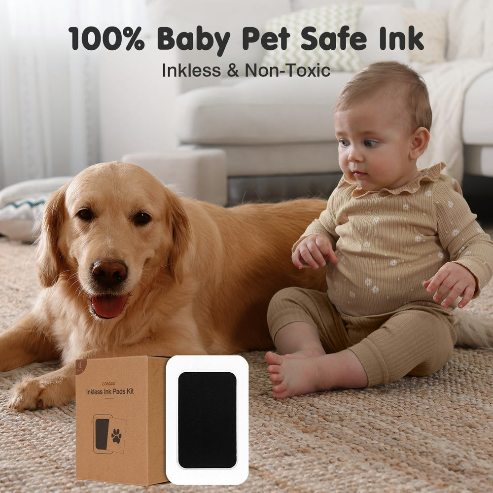 Catose inkless paw print kit contents include imprint cards for framing