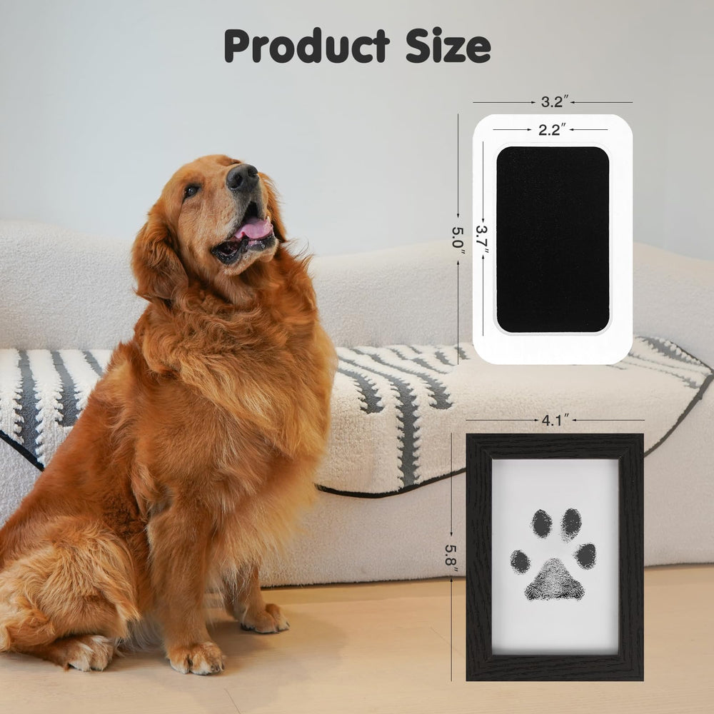Catose inkless paw print kit wooden frame ready to display treasured prints.