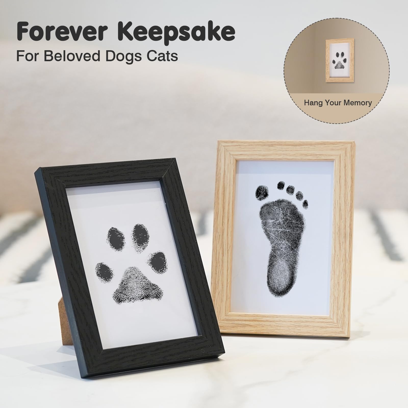 Catose inkless paw print kit close-up of ink window for clean, crisp prints