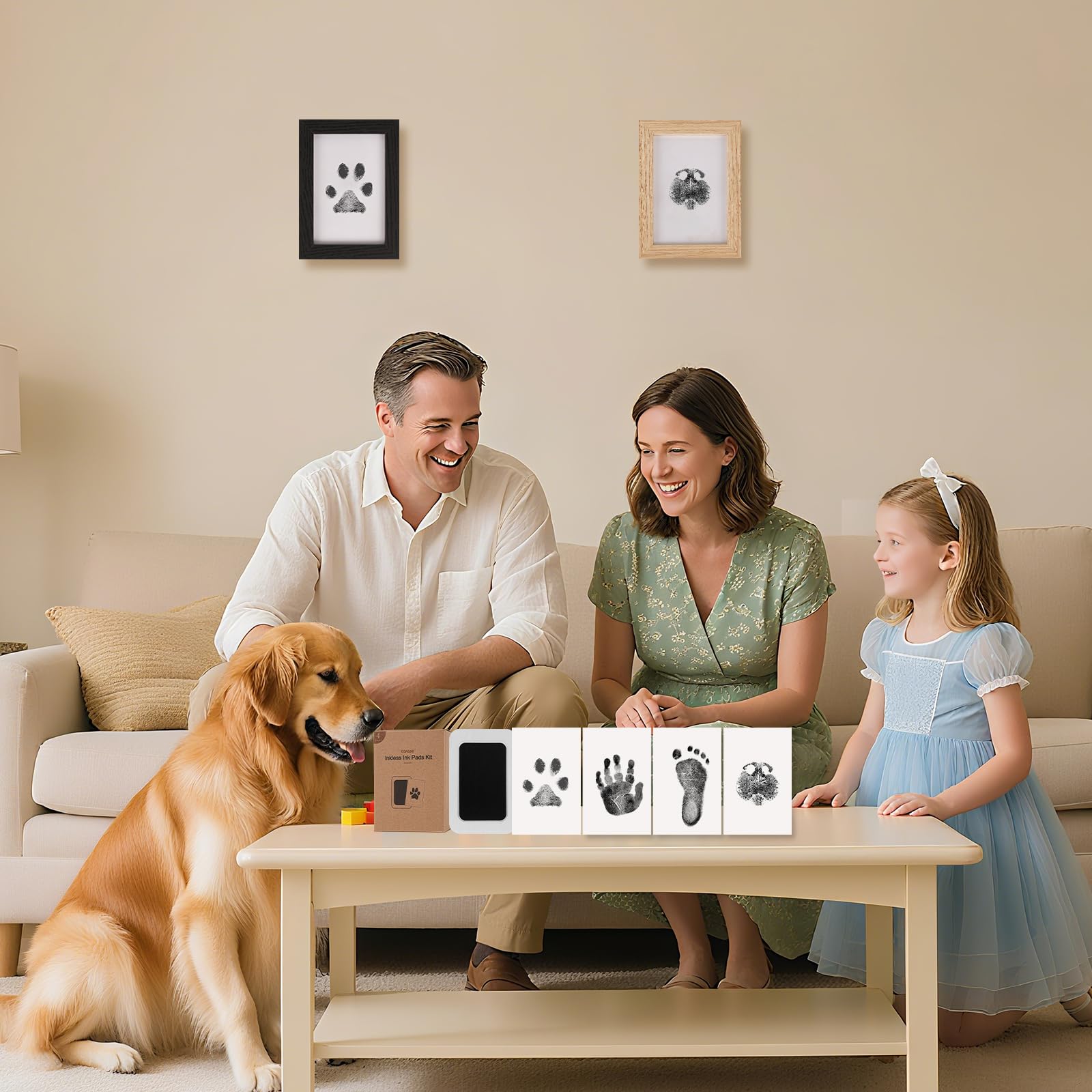 Catose inkless paw print kit keepsake for pets and babies