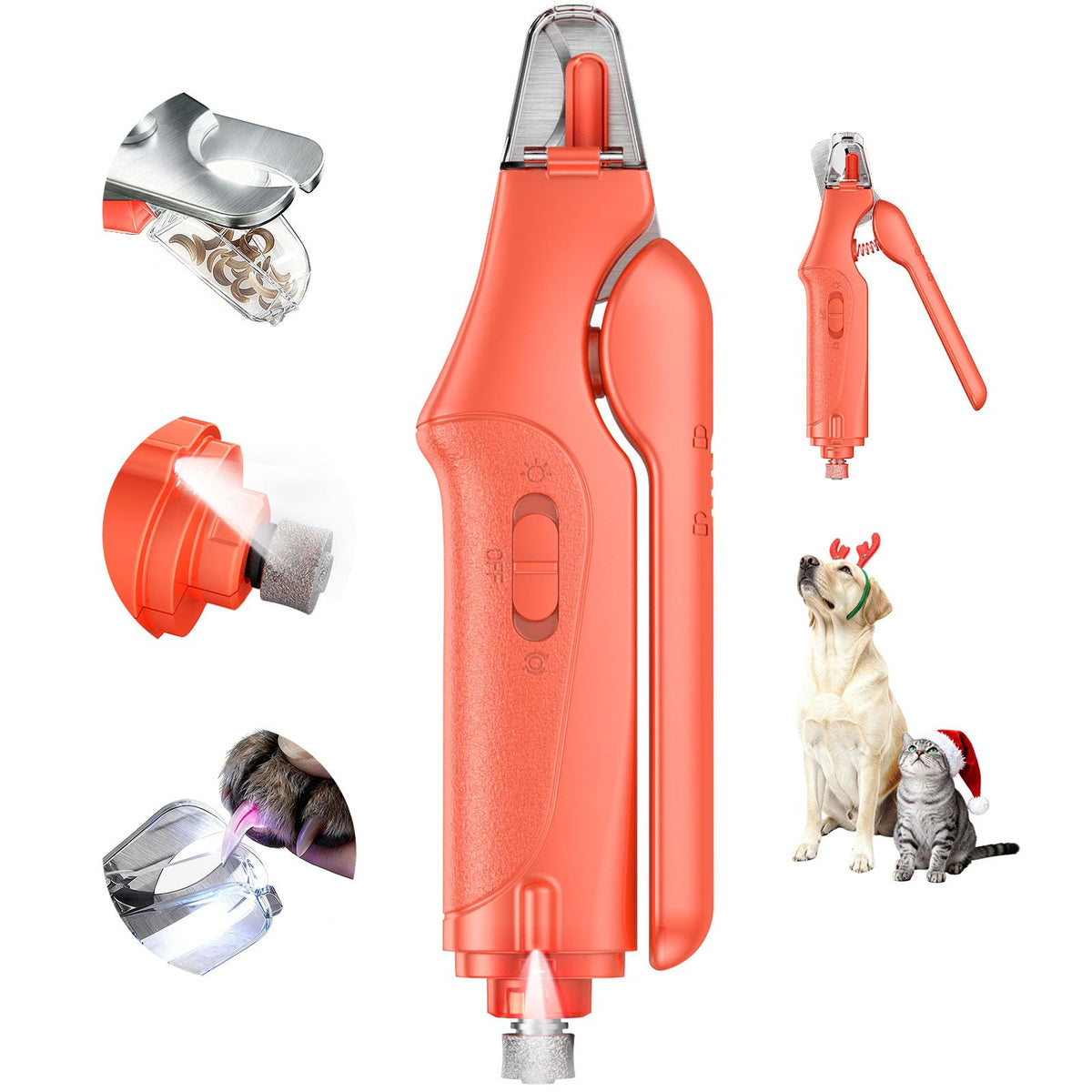 CATPICK 2in1 nail clipper and grinder for precise, safe pet nail care.