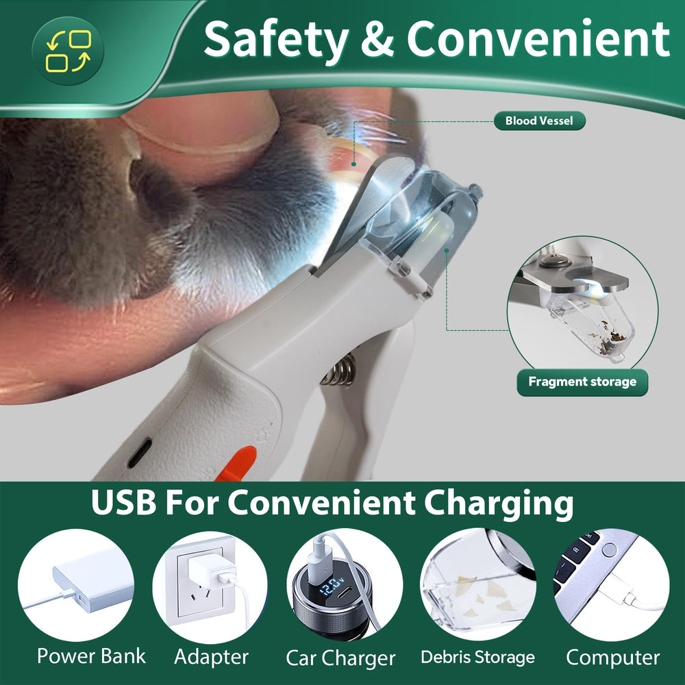 CATPICK 2in1 nail clippers low noise design reduces pet stress.