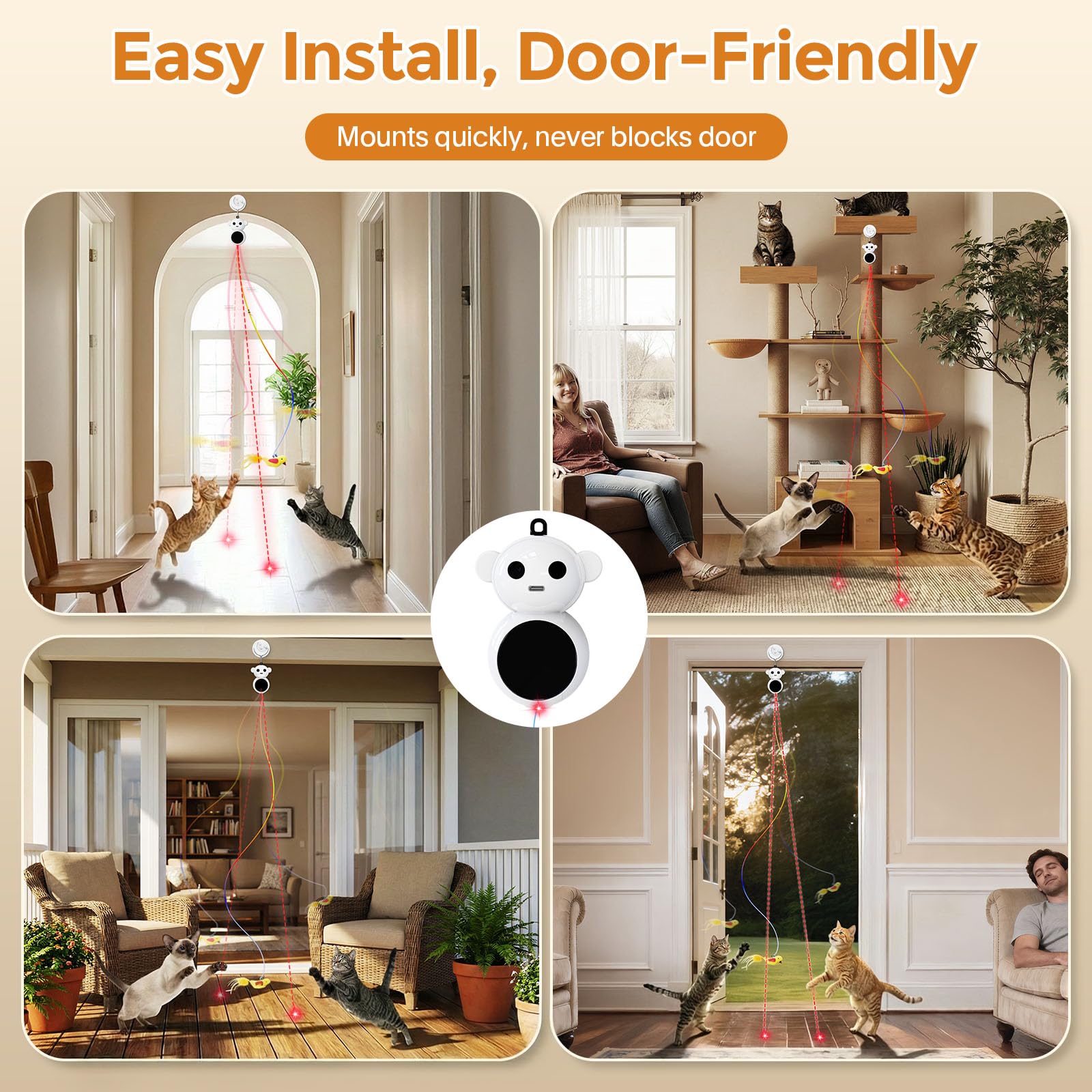 Catpick boredom buster and bonding aid supports solo play and family time.