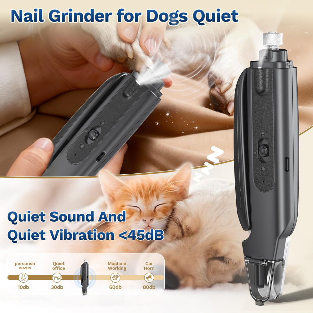 Catpick Care nail grinder with catcher cap keeps clippings tidy