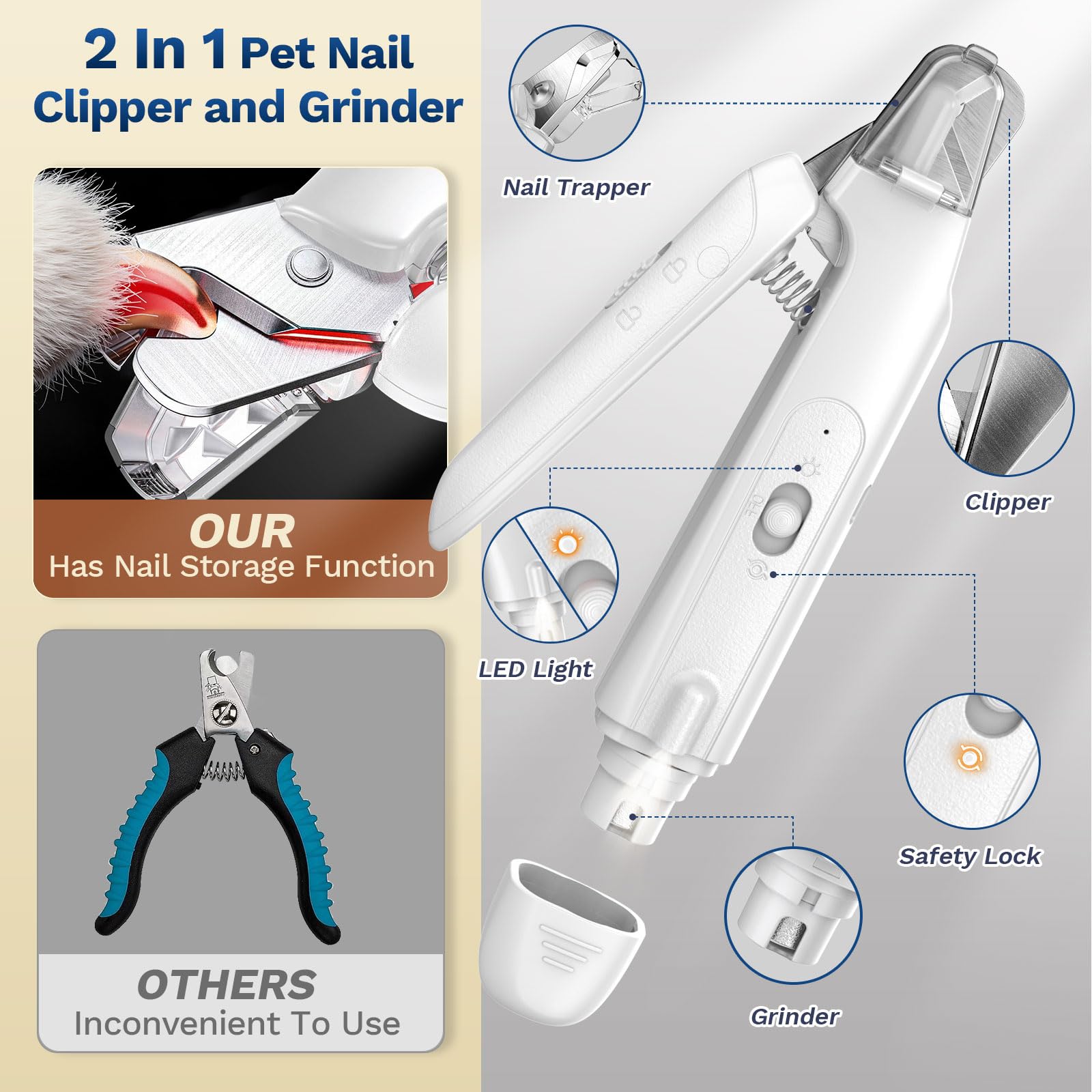 Catpick Care safety guard and quick sensor offer controlled trimming.