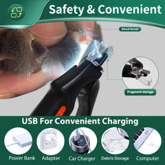 CATPICK cat nail trimmer with light-cap for mess-free use.