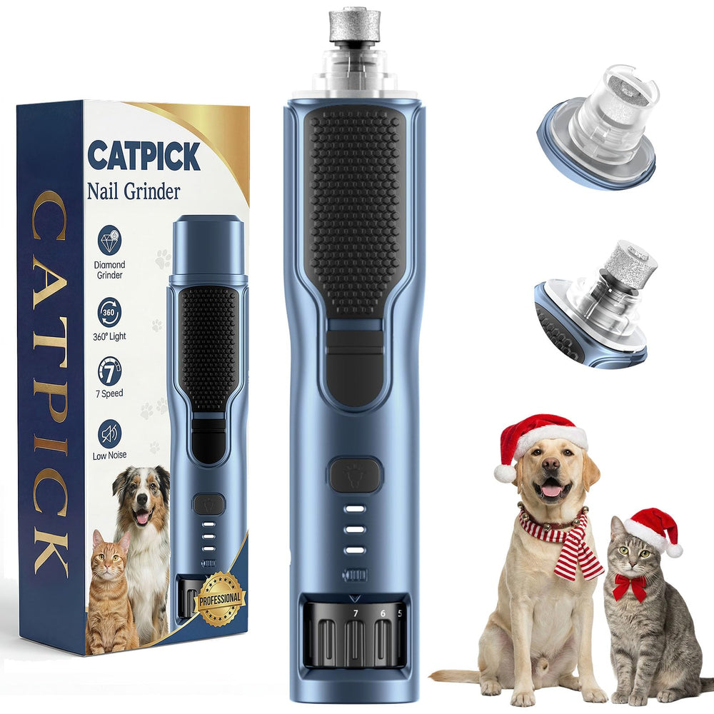 CATPICK dog nail grinder with 7-speed settings for customized at-home grooming.