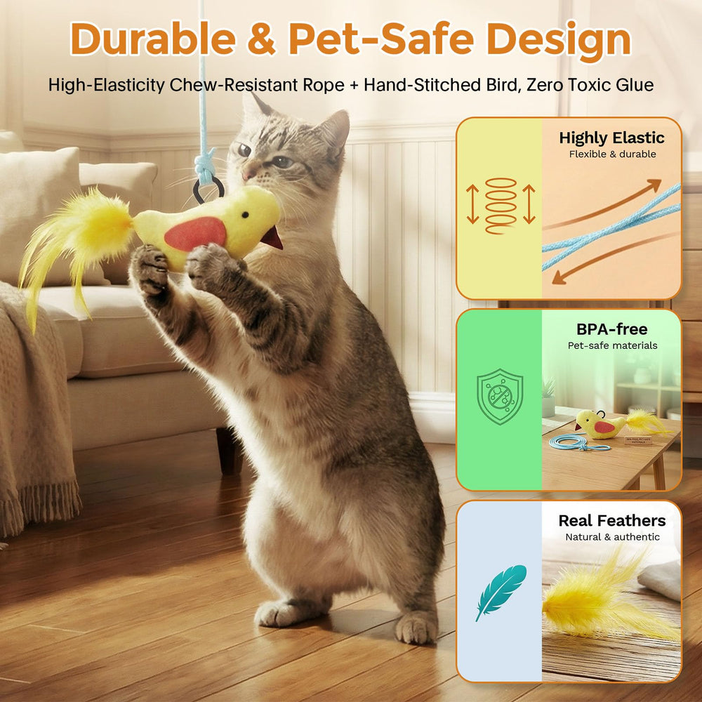 Catpick door-frame hang installation shows easy hanging setup for vertical play.