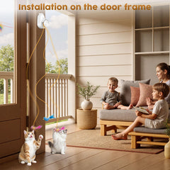 Catpick toy door-mount setup for space-saving play