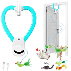 CATPICK interactive cat toy doorframe bird flying: engaging indoor play