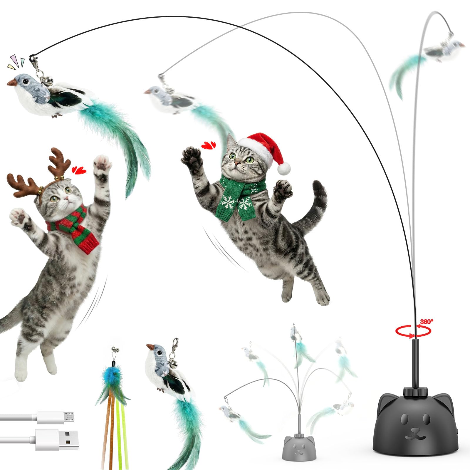 Catpick Joy 360spin-toy engages cats with steady rotation for interactive indoor fun.