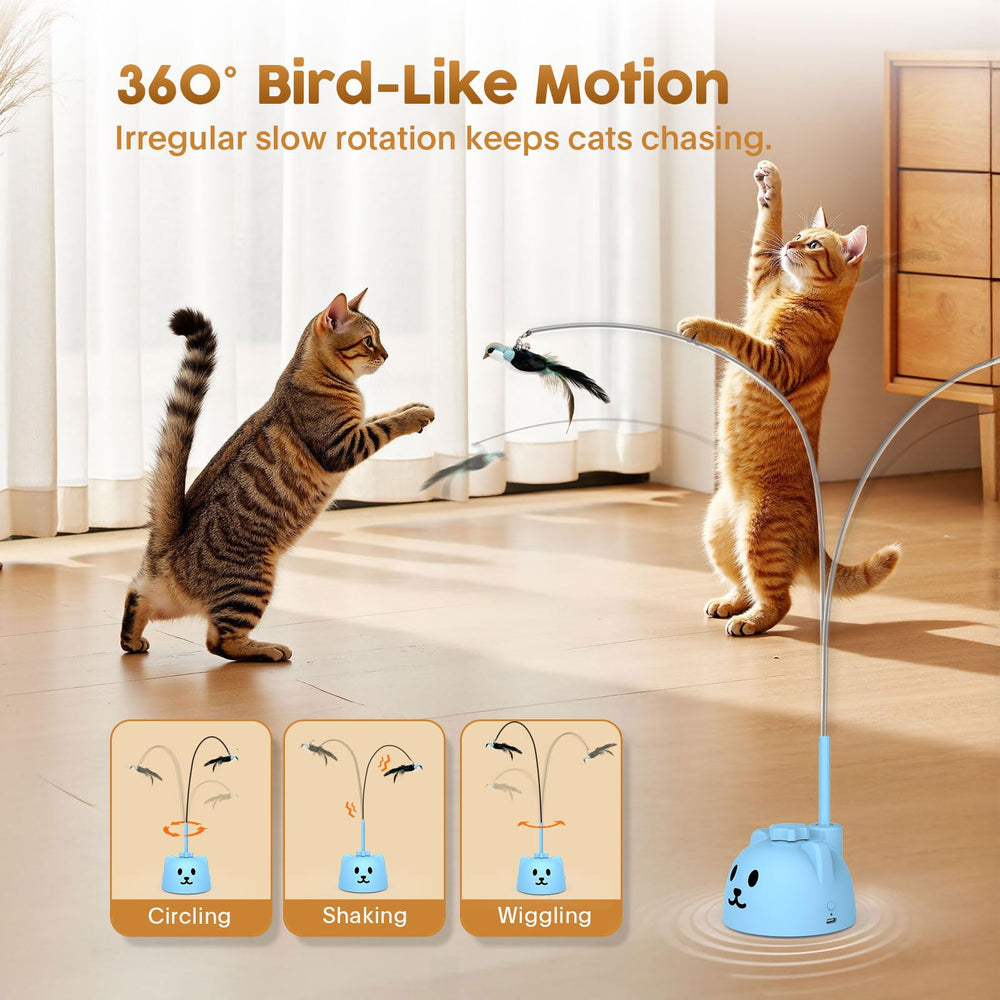 Catpick Joy 8cm-suction-base keeps the toy attached on tile, glass, or wood.