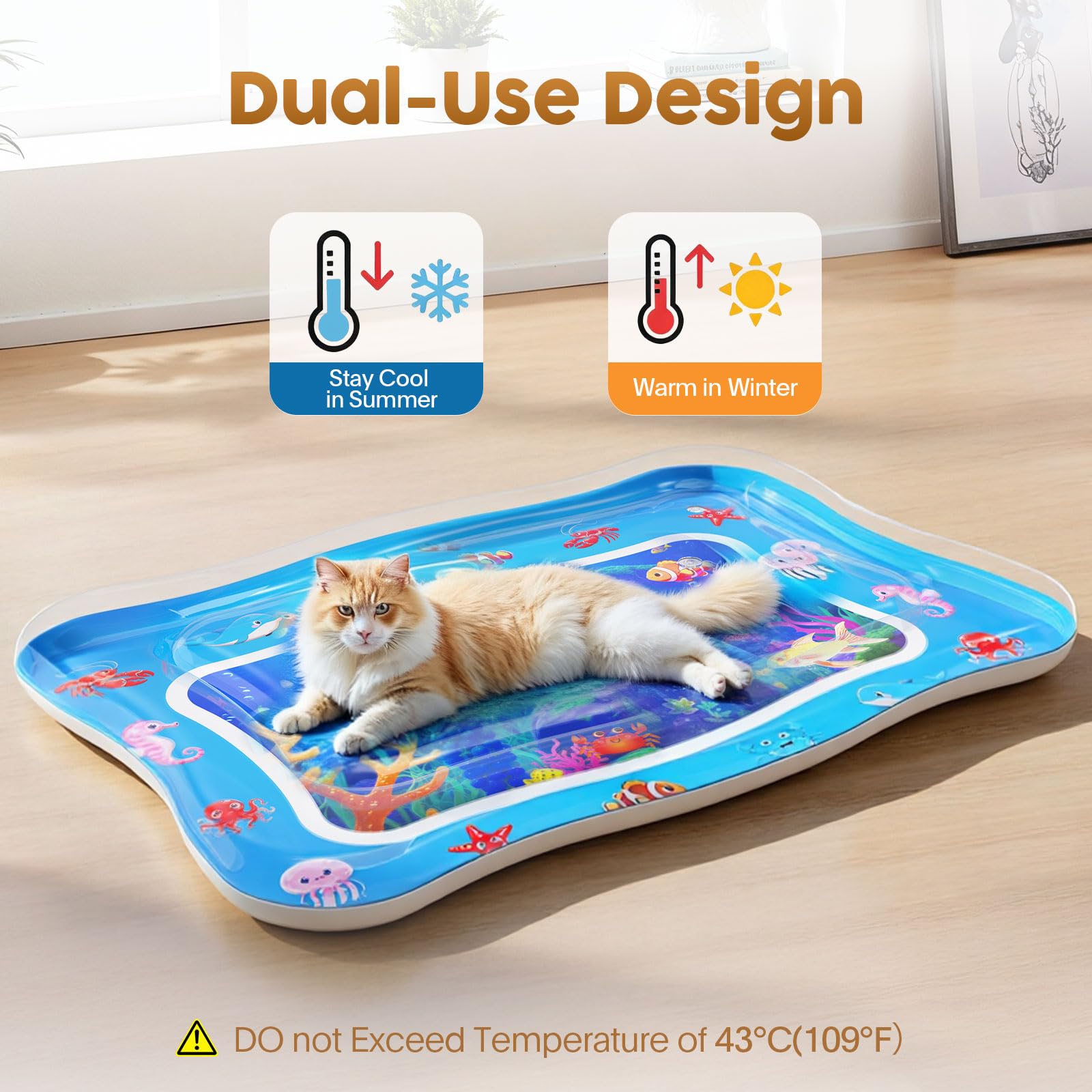 Catpick Joy Water Mat leak-proof seal prevents spills and keeps play tidy.