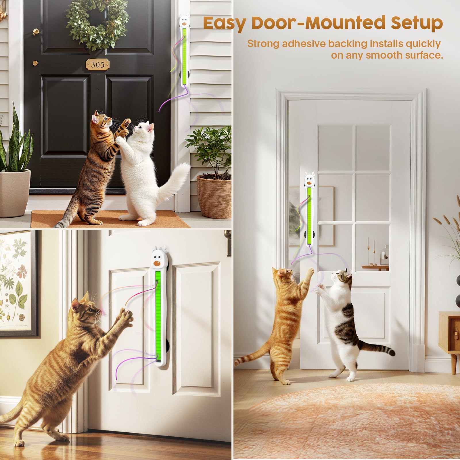 Catpick Joy easy door-mount setup space-saving enrichment without floor clutter