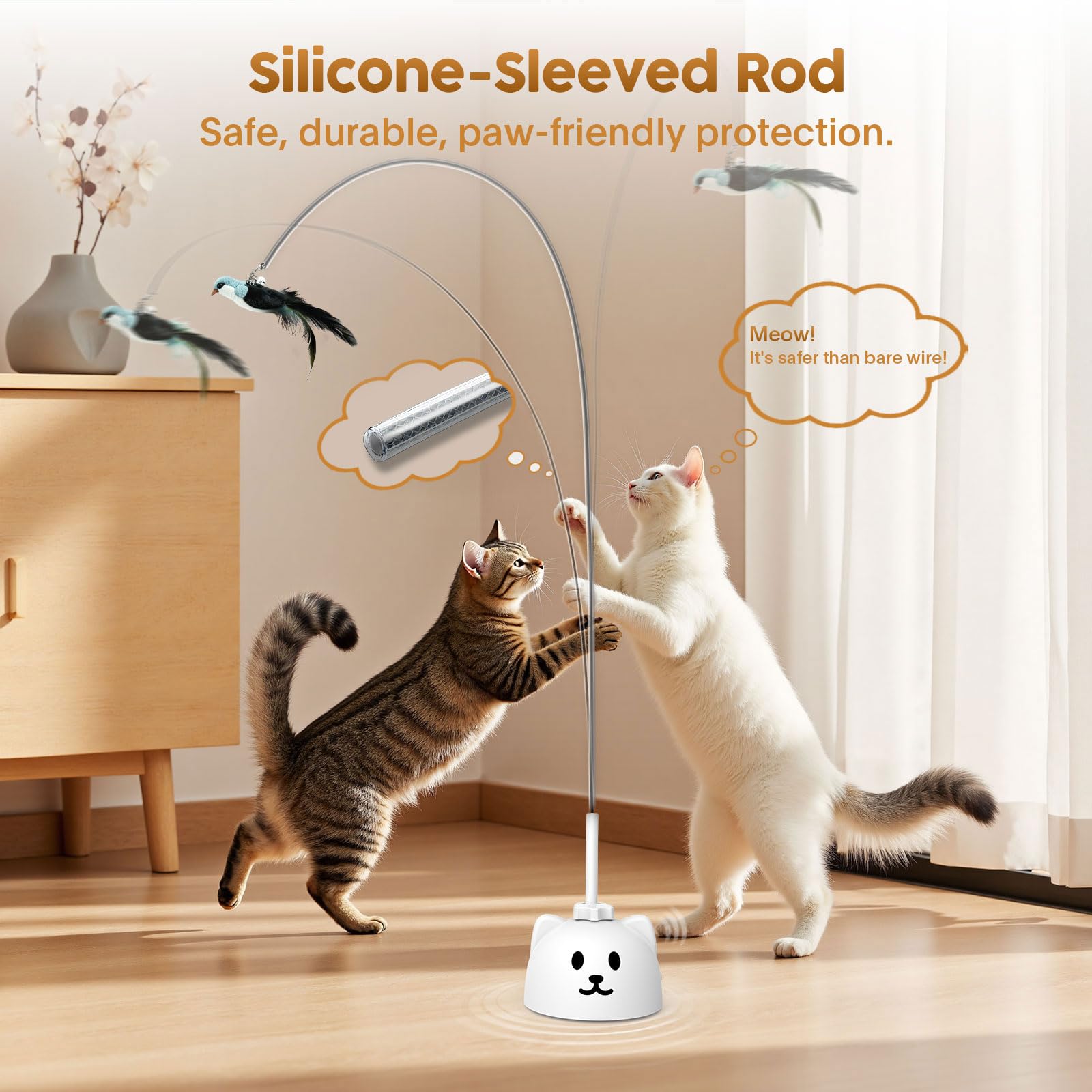 Catpick joy feather attachments add fresh stimulation for bored indoor cats