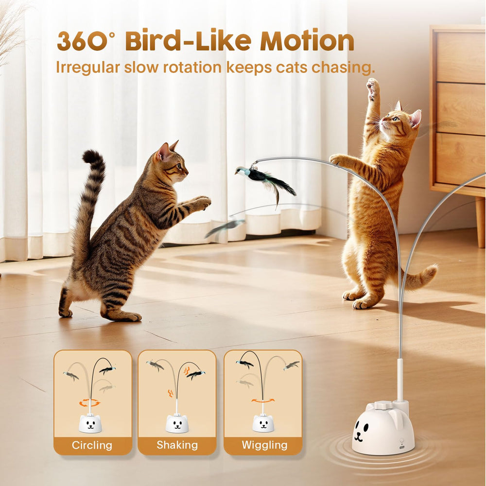 Catpick joy silicone-sleeved rod protects furniture while guiding gentle motion