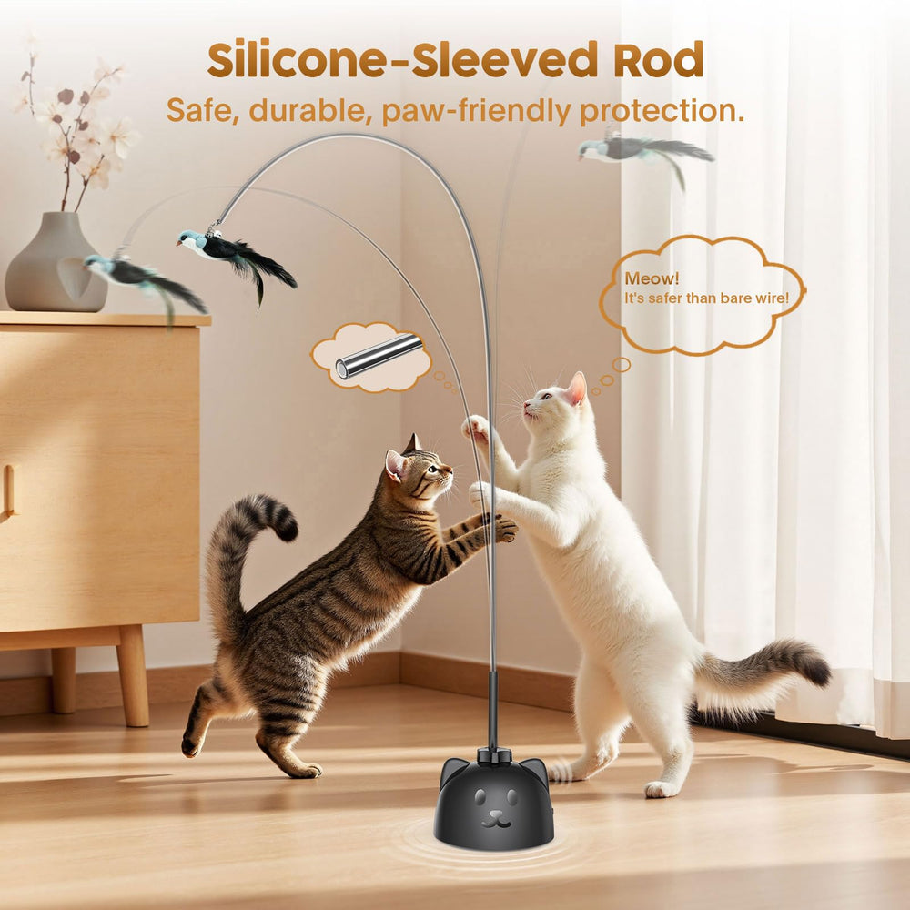 Catpick Joy USB-rechargeable design offers quiet operation for apartments.