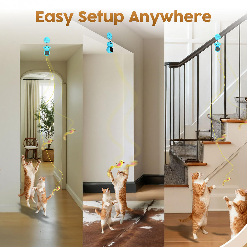 Catpick joy USB rechargeable unit offers convenient, battery-free play sessions.