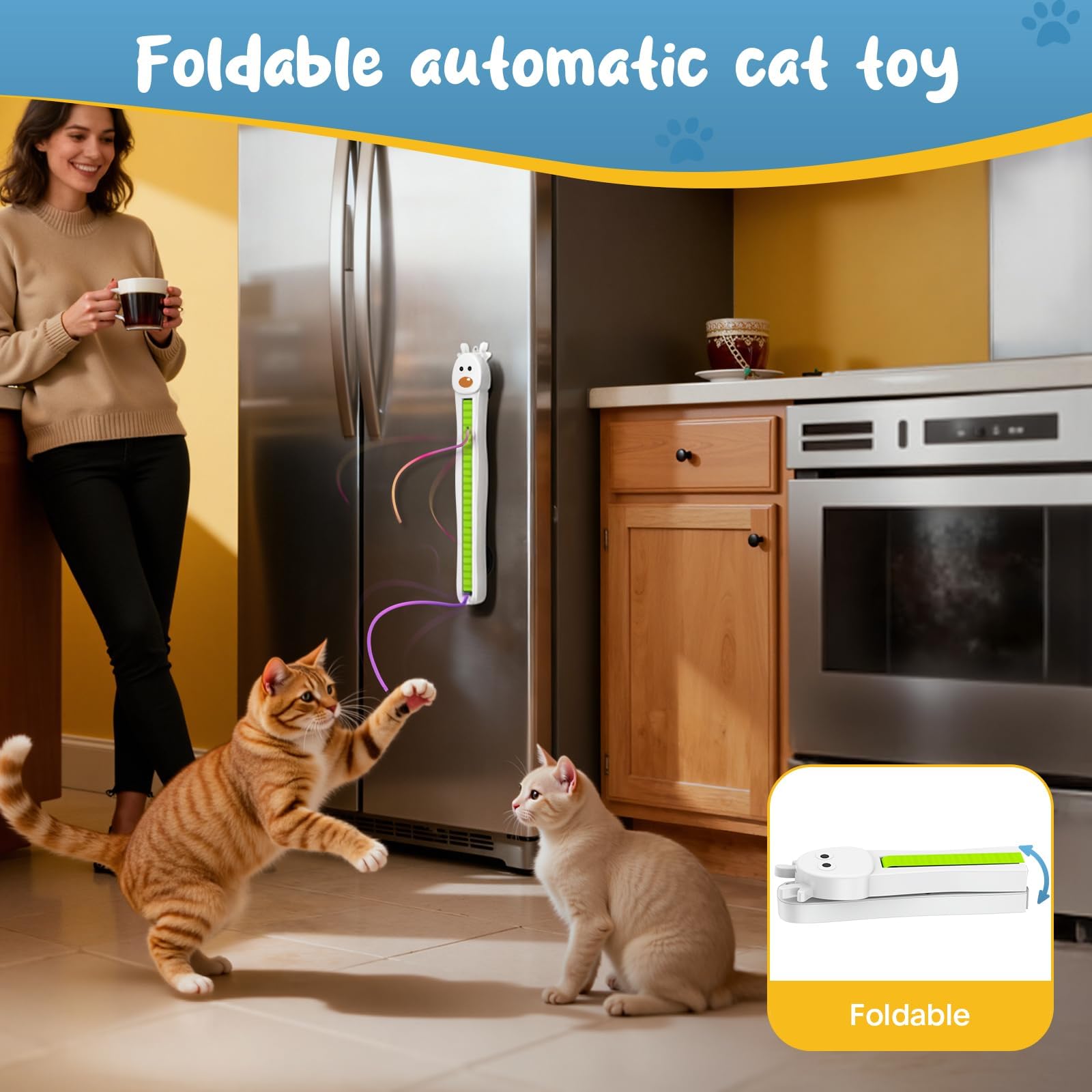 Catpick toy non-marking adhesive pads enable quick, tool-free placement