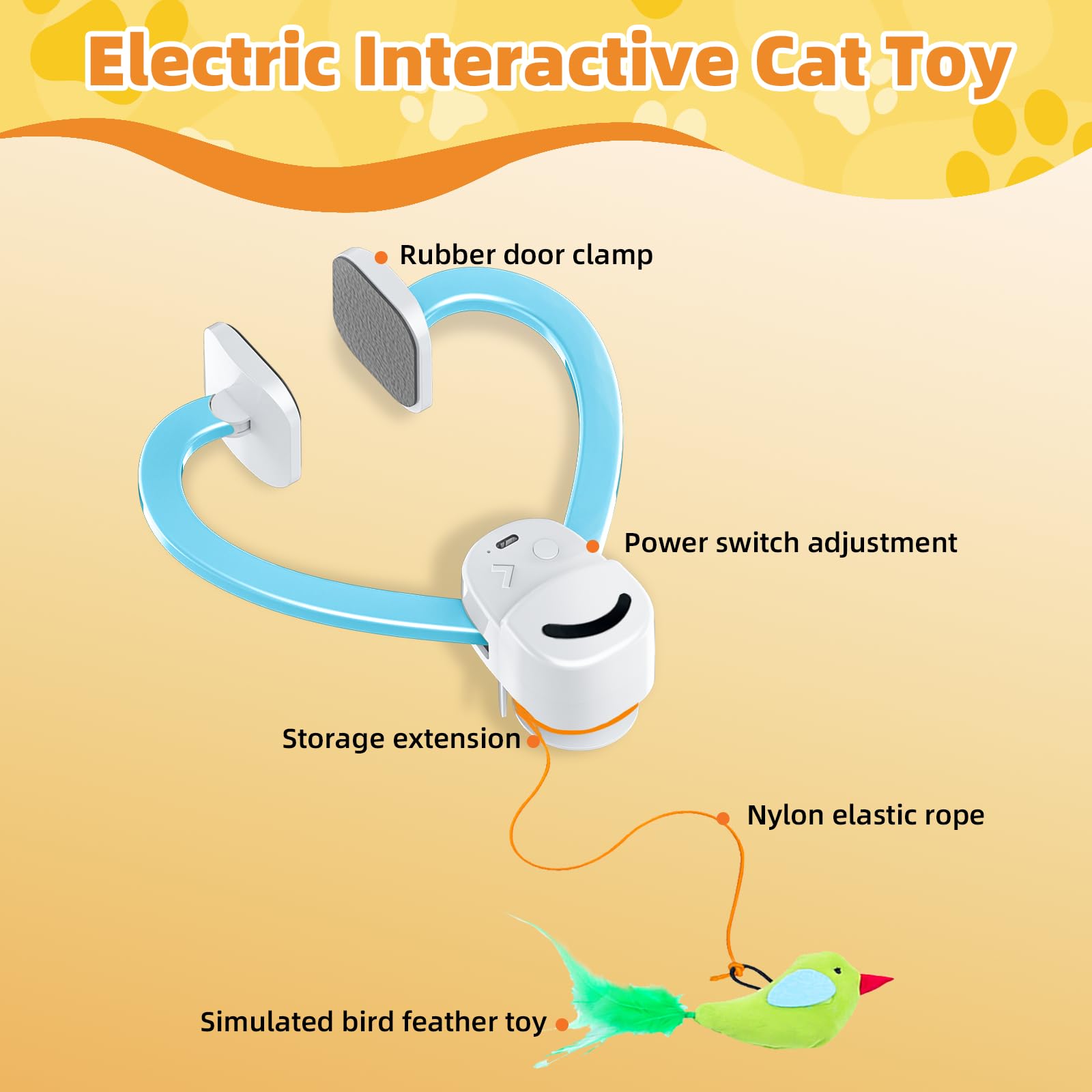 Catpick USB charging cable convenient recharge for continuous entertainment