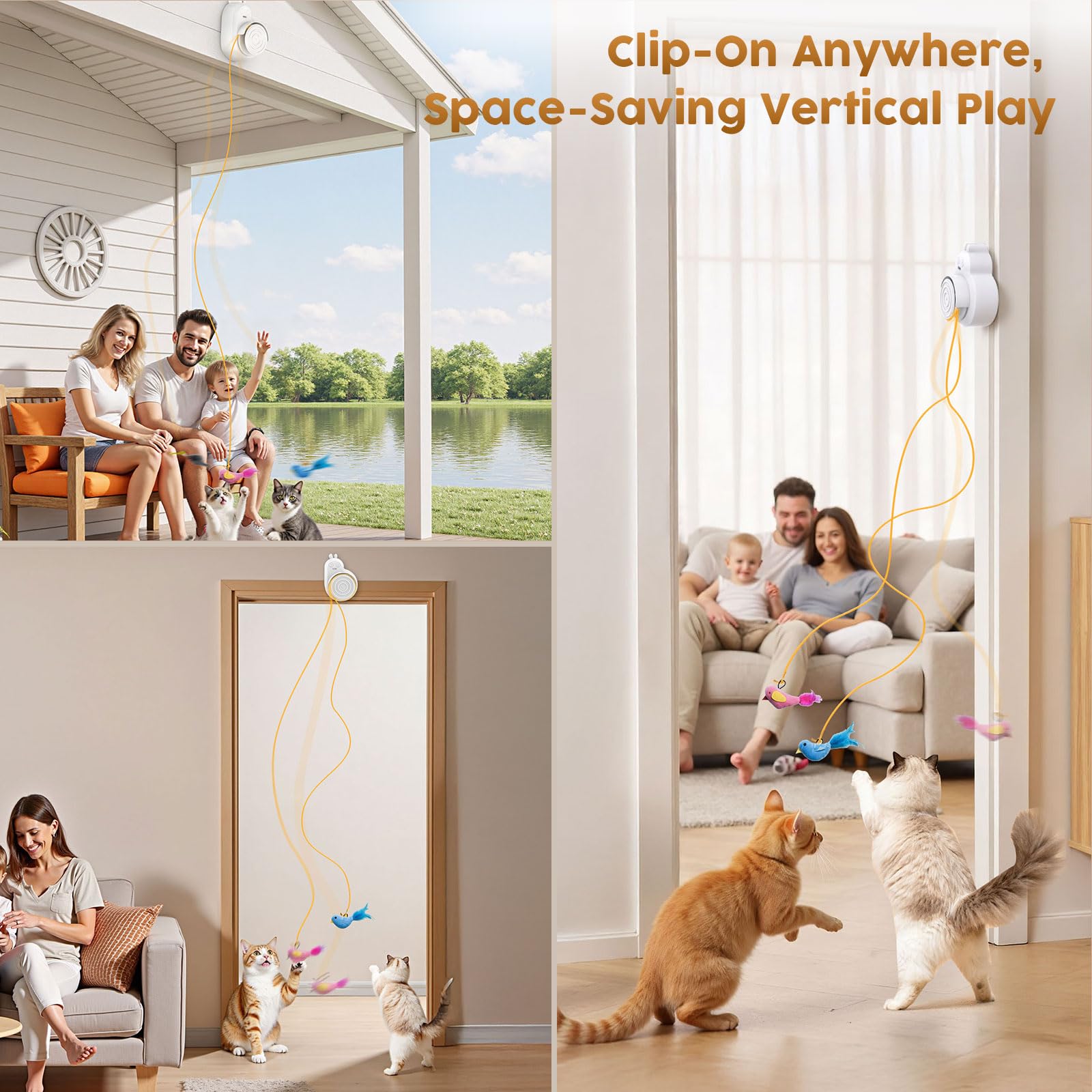 Catpick toy USB-rechargeable cat toy housing for portable sessions