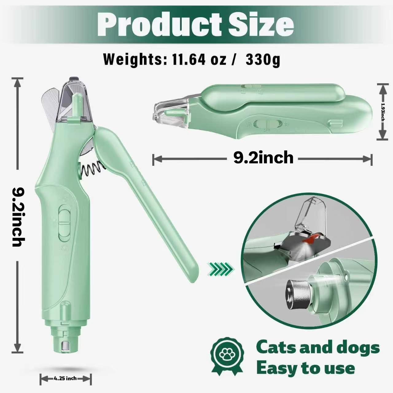 CATPICK USB rechargeable unit provides cordless trimming on demand.
