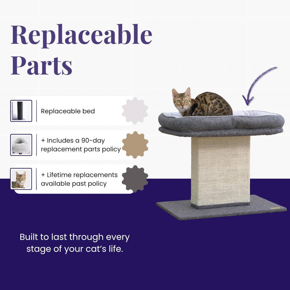 Catry Mellow large sisal post invites satisfying scratching and stretching.