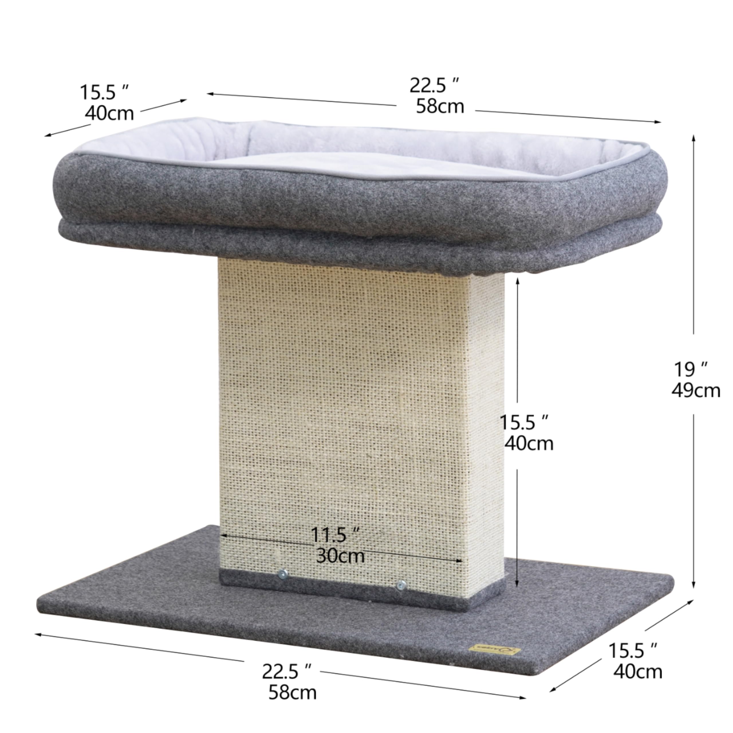 Catry Mellow washable felt bed is easy to refresh between adventures.