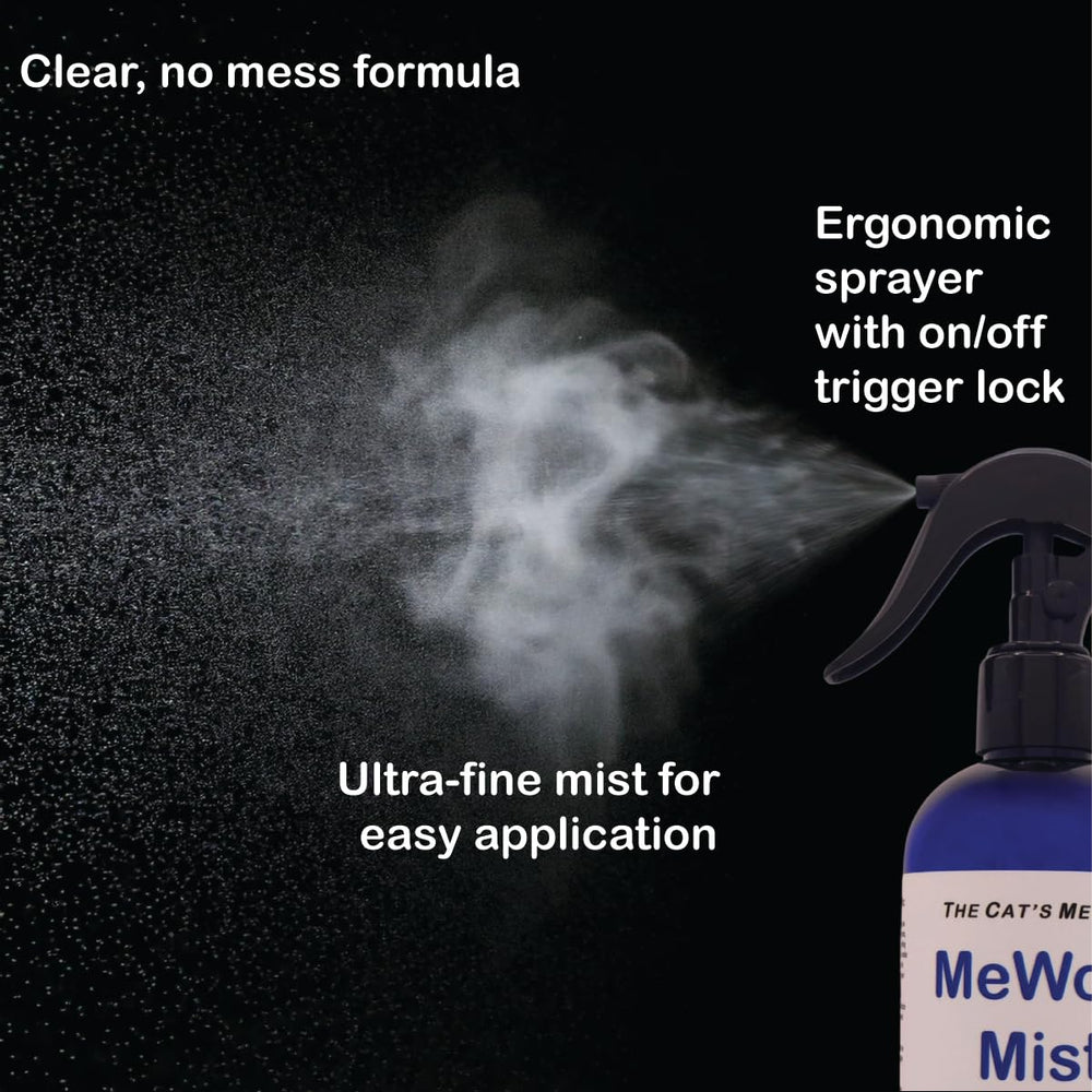 MeWow Mist sprayed onto a toy offers quick, mess-free stimulation.