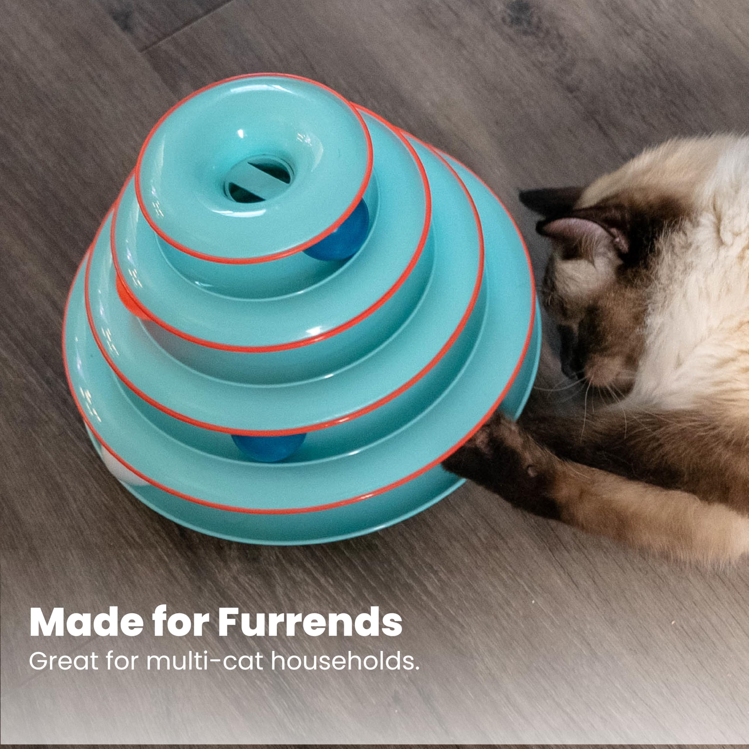 Catstages Chase Meowtain multi-cat setup shows shared enrichment and safe exploration.