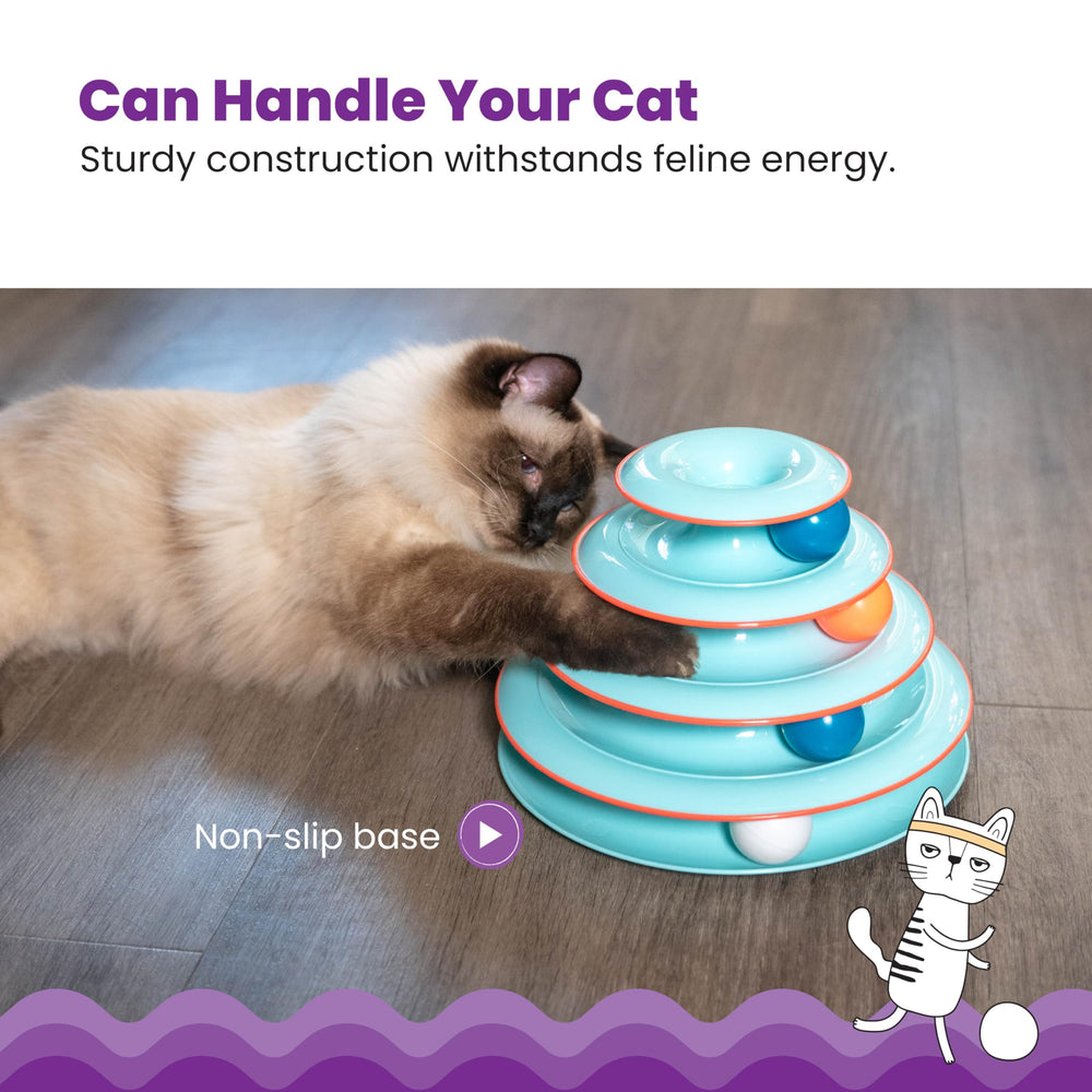 Catstages Chase Meowtain non-slip base supports steady indoor play sessions.