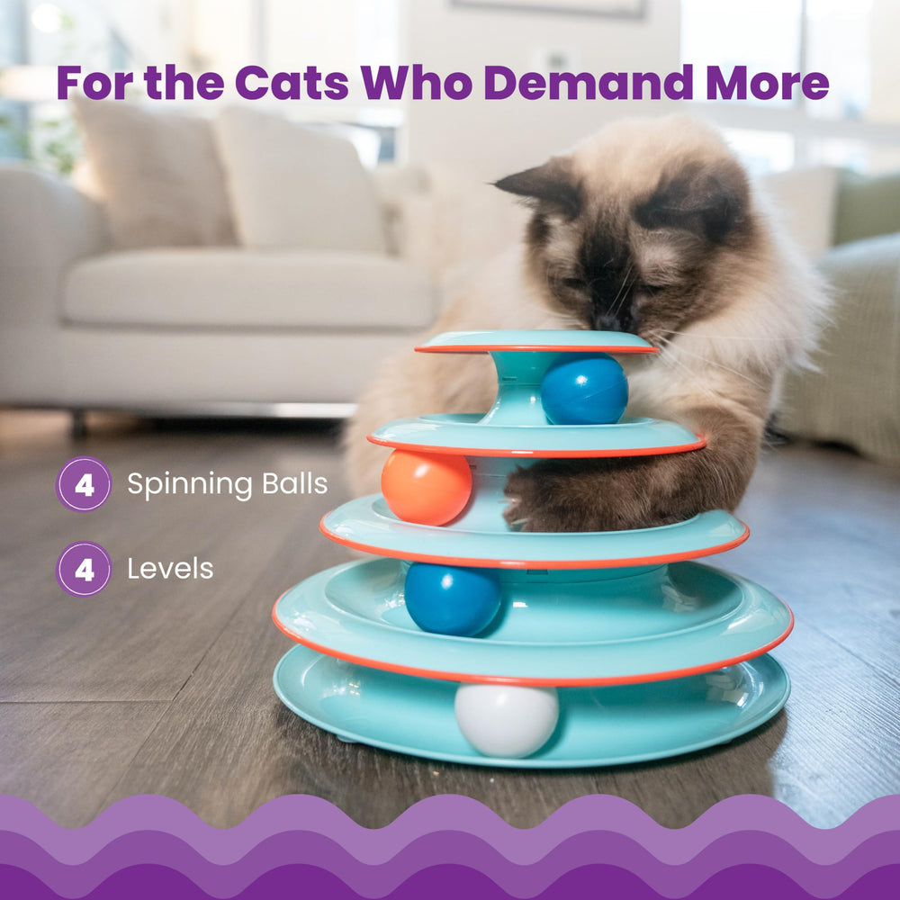 Catstages Chase Meowtain spinning balls close-up highlights interactive puzzle fun.
