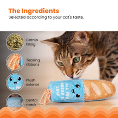 Catstages Loaf Kicker Toy catnip-infused for high-energy swat and chase sessions