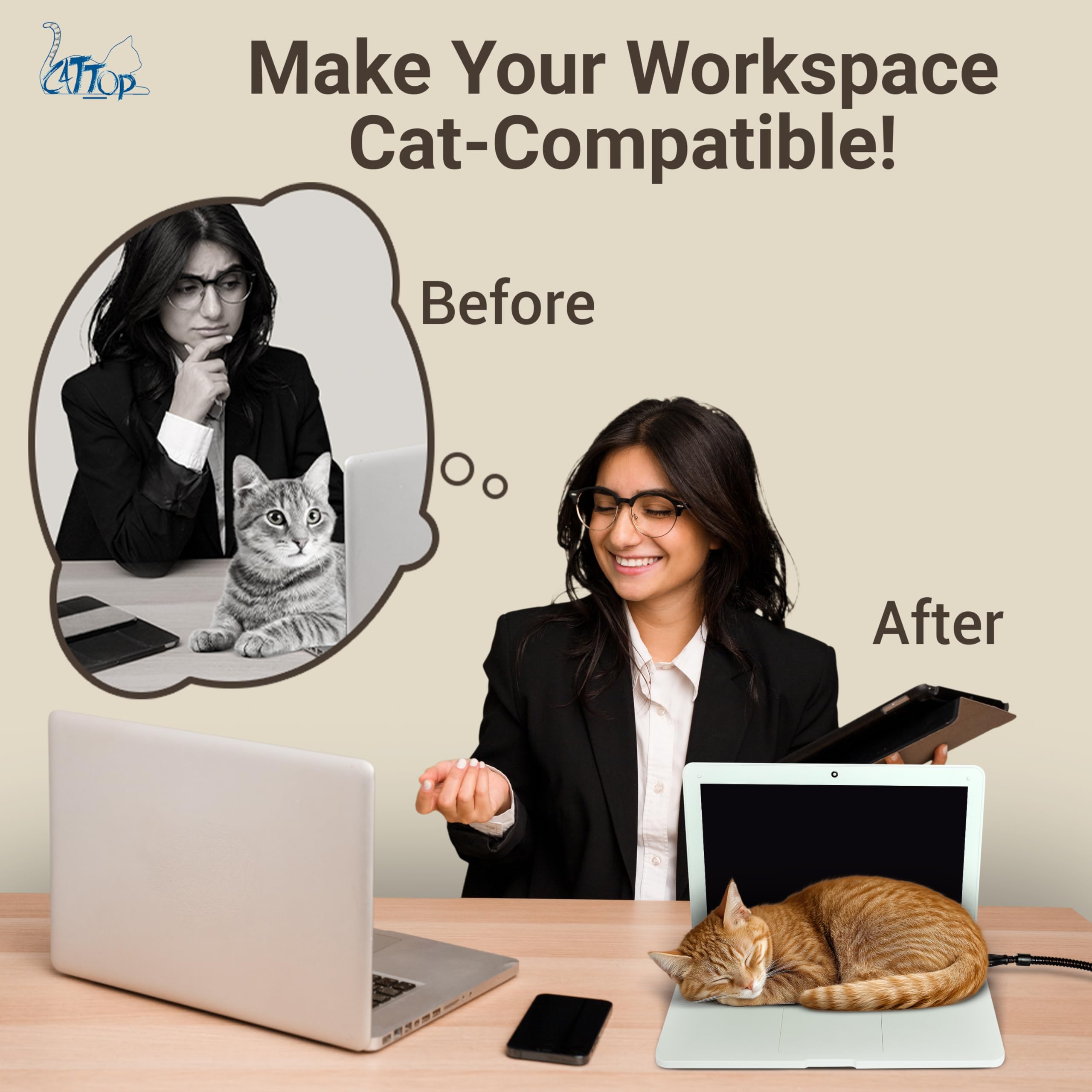 Cattop cat laptop toy keyboard-design emphasizes safe interaction away from your real keyboard